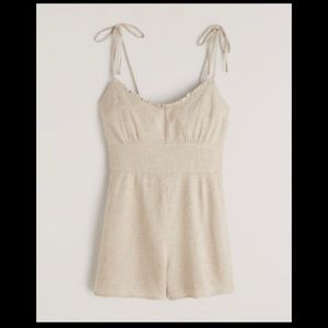 Abercrombie Tie-Strap Linen Romper